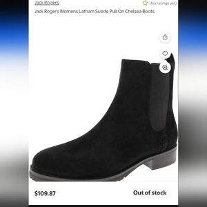 Jack Rogers Black Suede Ankle Boots